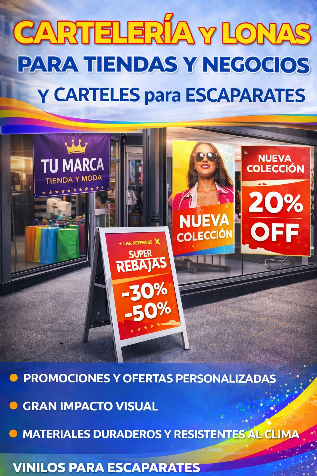 Cartelería y lonas impresas para máxima visibilidad